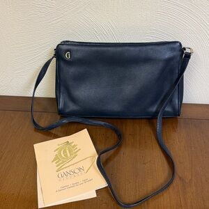 Vintage Ganson Navy Leather Crossbody Purse